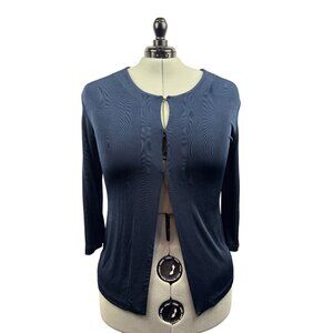 Women’s Chico’s Travelers Size 2XL Navy Cardigan with Invisible Buttons